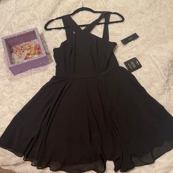 Lulus all black sheer boho dress - Picture 1 of 7